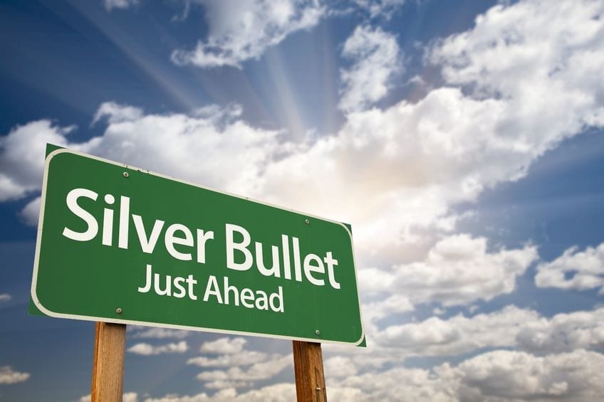 Silver bullet just ahead (c) feverpitched / 123RF Stock Photo